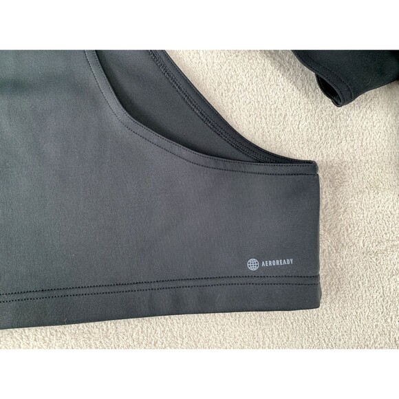 Adidas Aeroready Cropped Training Hoodie Black Women’s Medium Sweat-Wicking Gym - Picture 5 of 13